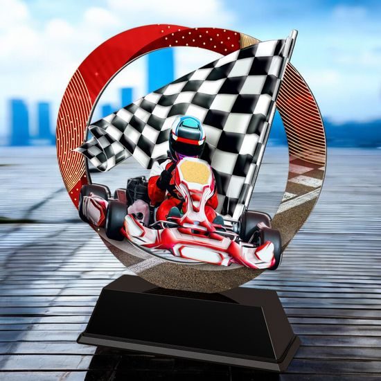 Onyx Stainless Steel Go Karting Trophy