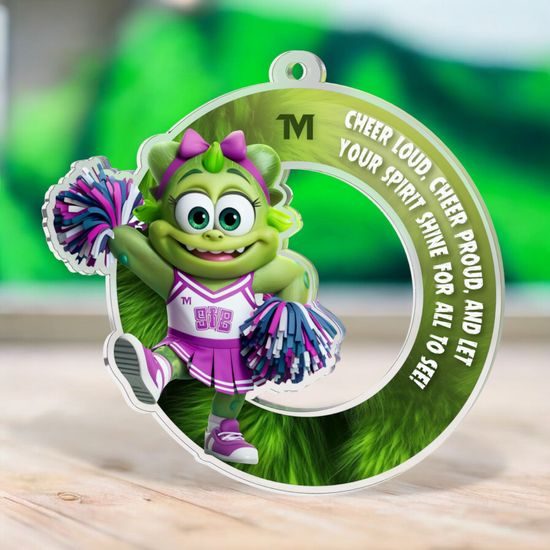 "PomPomster" The Cheerleading Trophy Monster Inspire Medal