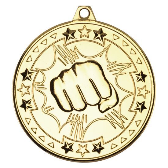 Martial Arts Fist Gold Medal