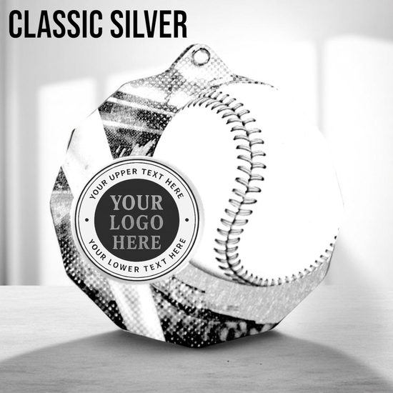 Dodeca Baseball Stainless Steel Logo Insert Medal