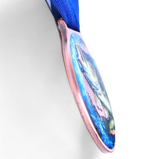 Vulcan Fishing Bronze Texture Print Medal