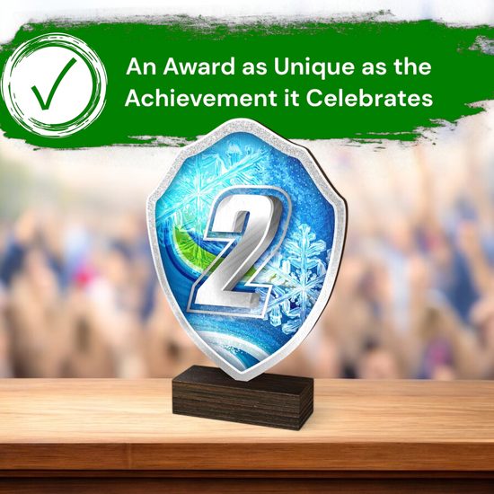 Arden 2nd Place Winter Real Wood Shield Trophy