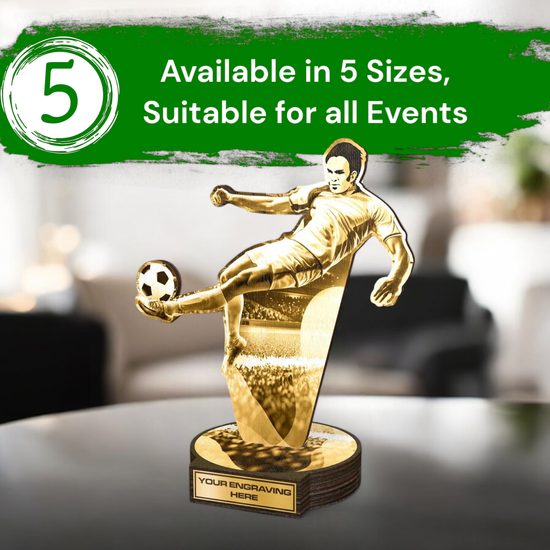 Grove Classic Football Player Action Real Wood Trophy