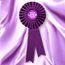 Purple Satin Feel Logo Rosette