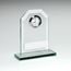Glass Silver Clock Trophy