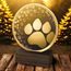 Holt Classic Dog Paw Wood Trophy
