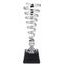 Spiral Silver Plated Metal Trophy