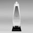Beta Clear and Black Engraved Crystal Tower Award