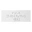 Silver Extra Large Engraved Plate - 100mm x 50mm