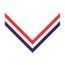 Red, White & Blue 3 Stripe Clip on Medal Ribbon