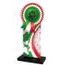 Lassie Red and Green Paw-print Rosette Trophy