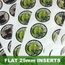 Flat Printed 25mm Logo Insert Centres