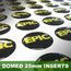 Acrylic Domed Printed 25mm Logo Insert Centres