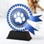 Marley Paw Print Blue Rosette Award