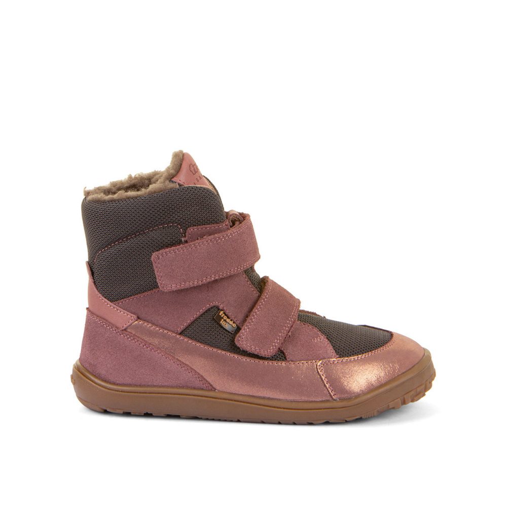 Dětské Barefoot Zimní boty FRODDO UP TEX WINTER grey/pink - 23