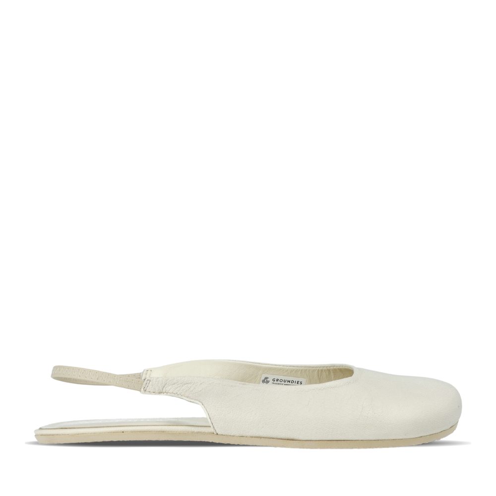 Levně Dámské Barefoot Sandály GROUNDIES® Arc Bílé