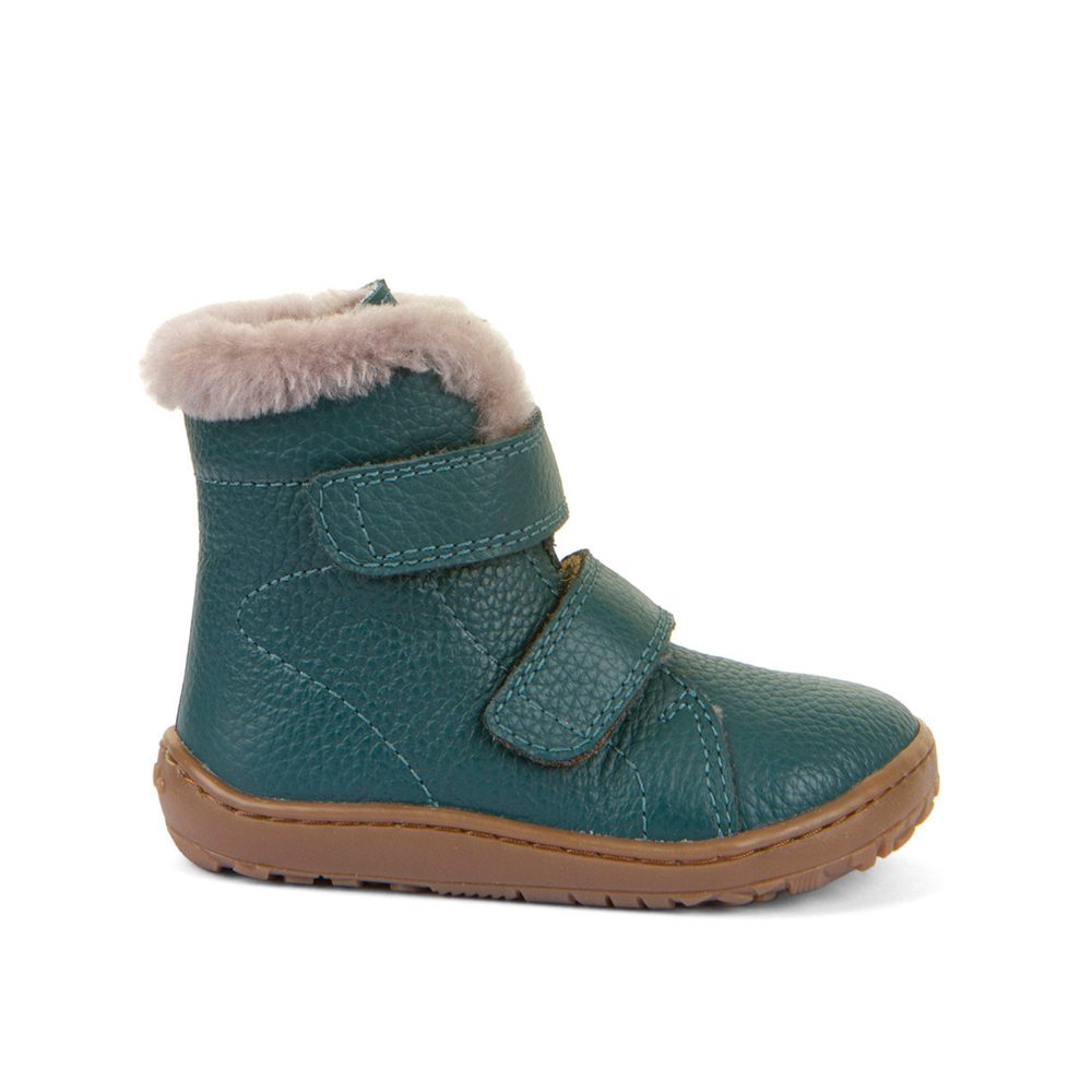 Dětské Barefoot Zimní boty FRODDO KOTNÍKOVÉ ZIMNÍ FURRY BOOT petrolejové - 25