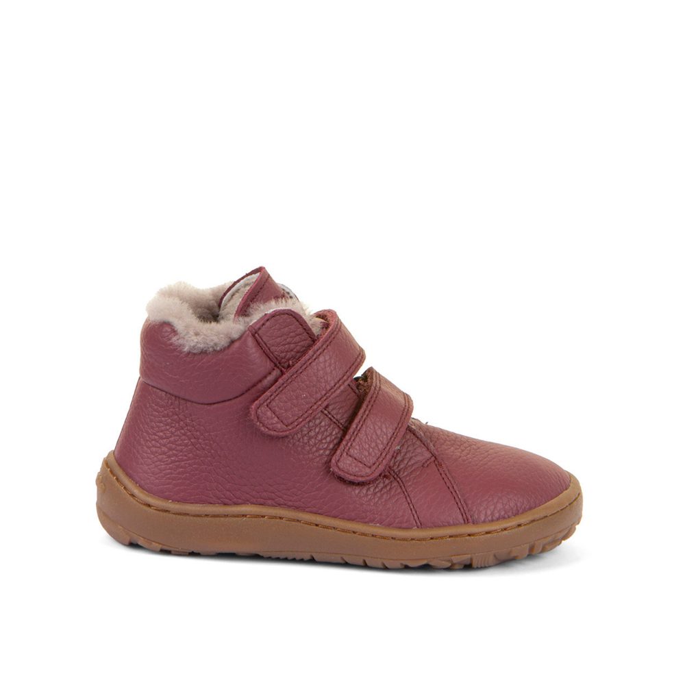 Dětské Barefoot Zimní boty FRODDO ZIMNÍ FURRY bordó - 33