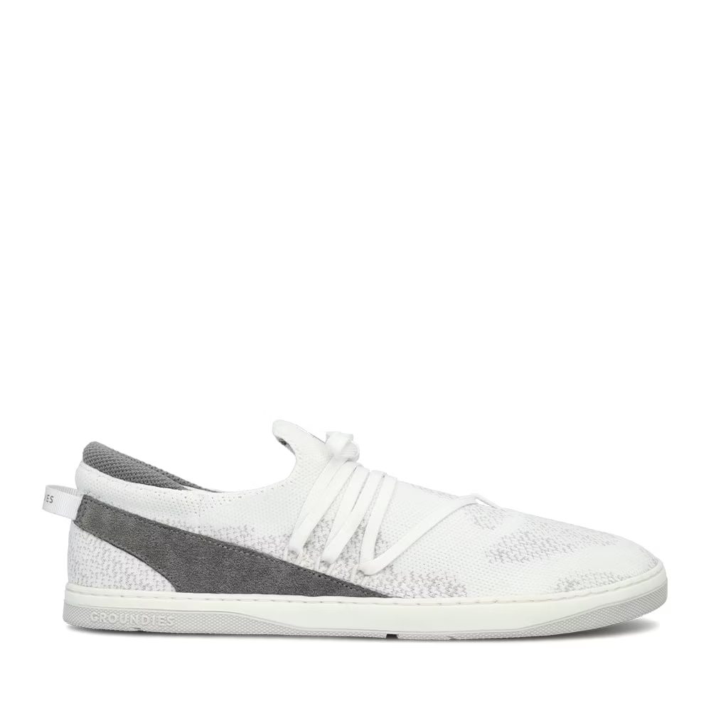Levně Barefoot Slip-On Tenisky GROUNDIES® Osaka Bílo Šedé