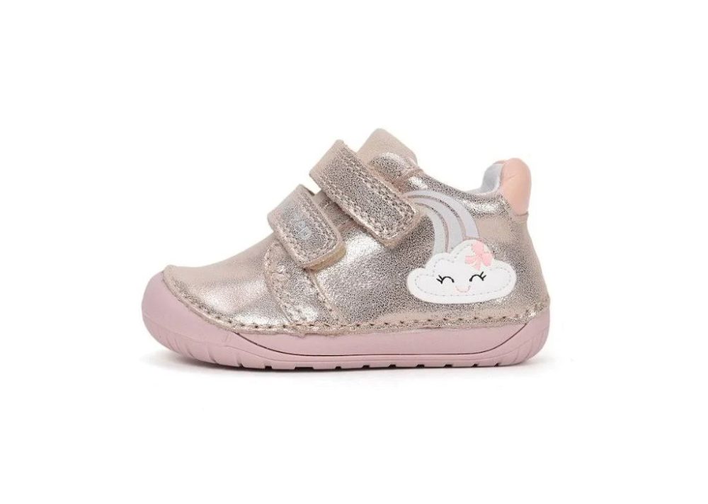 Dětské barefoot tenisky D.D.STEP S070-61244A Zlato růžové duha - 23
