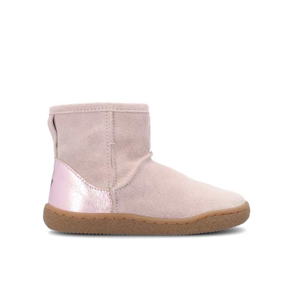 Dětské Barefoot Zimní Válenky GROUNDIES Mini Cozy Kids růžové - 25