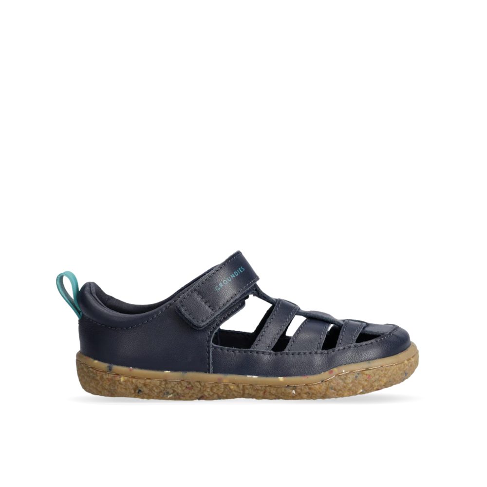 Levně Dětské Barefoot sandály GROUNDIES Noto 2.0 modré