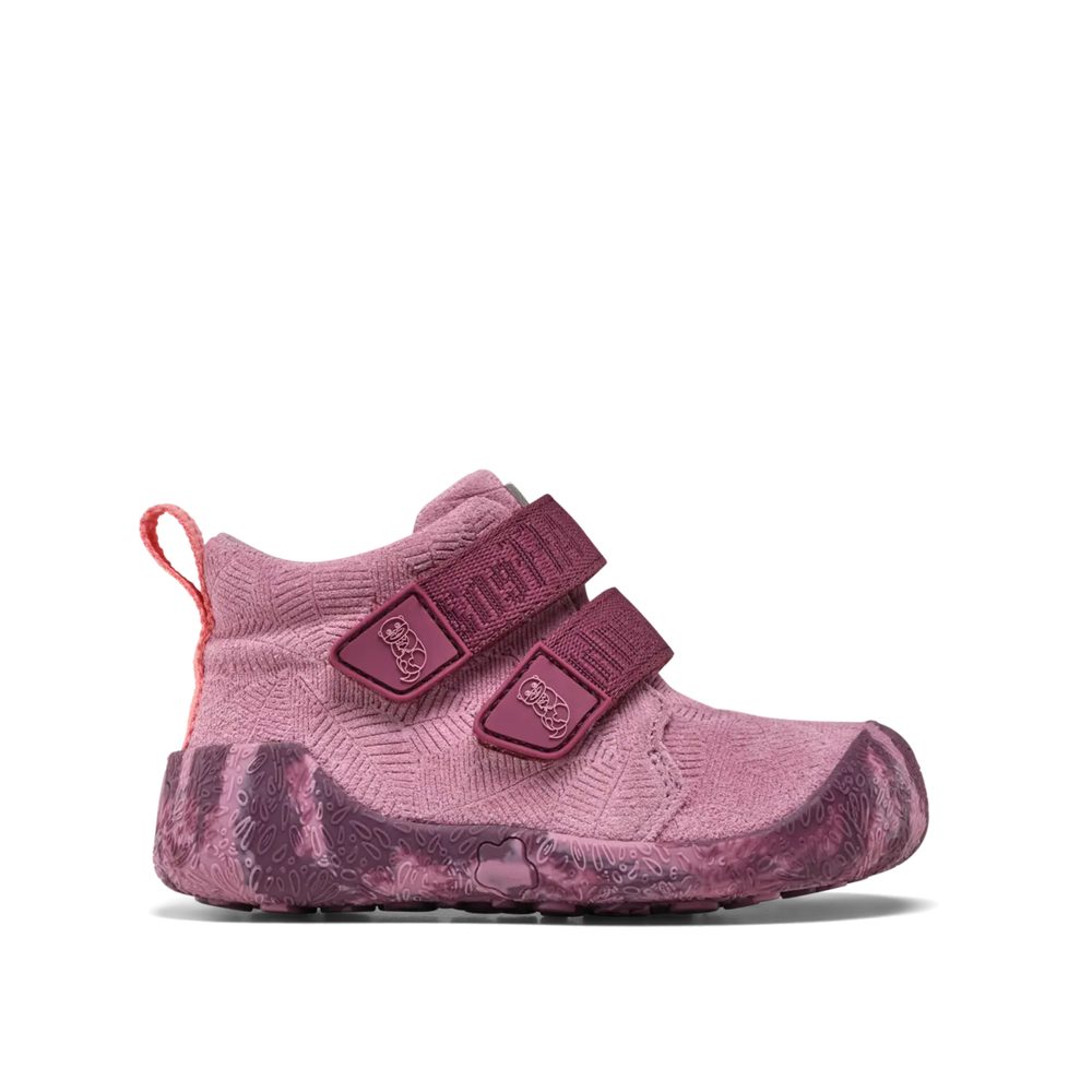 Dětské Barefoot Botičky AFFENZAHN PREWALKER LOWBOOT LEATHER TALKY otter růžové - 24