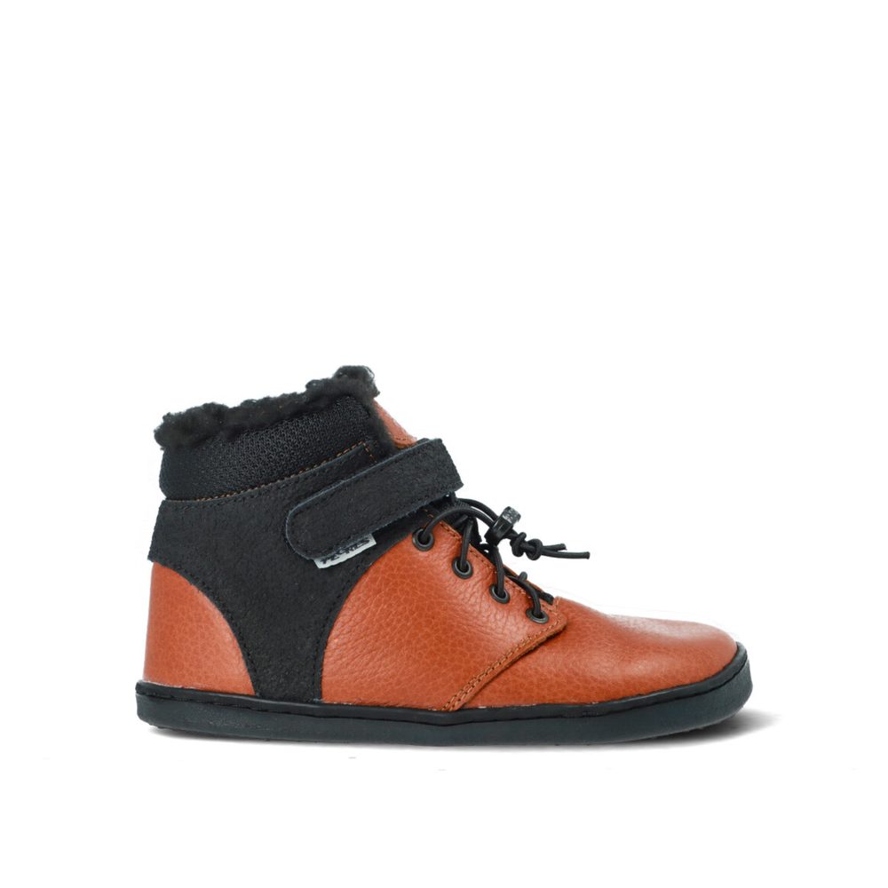 Dětské Barefoot Zimní boty PEGRES ZIMNÍ BF40 0.1 hnědé - 30