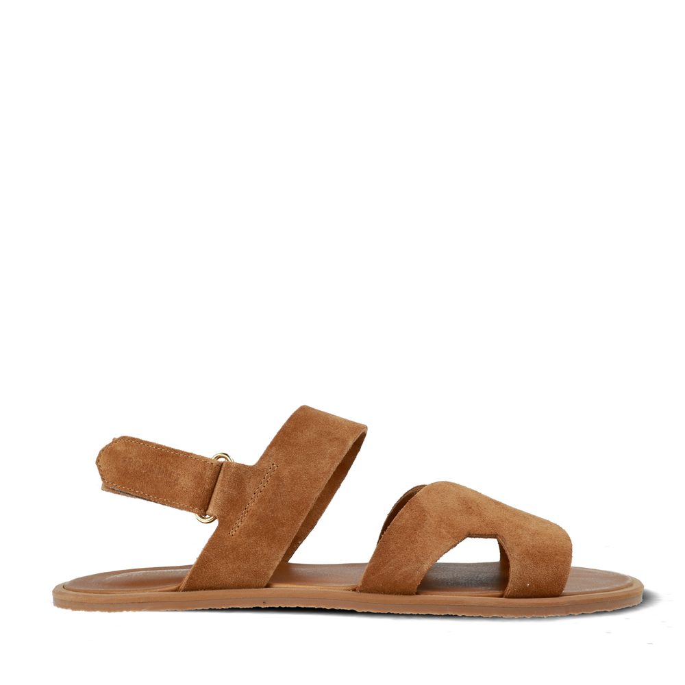Levně Dámské Barefoot Sandály GROUNDIES Juno karamelové