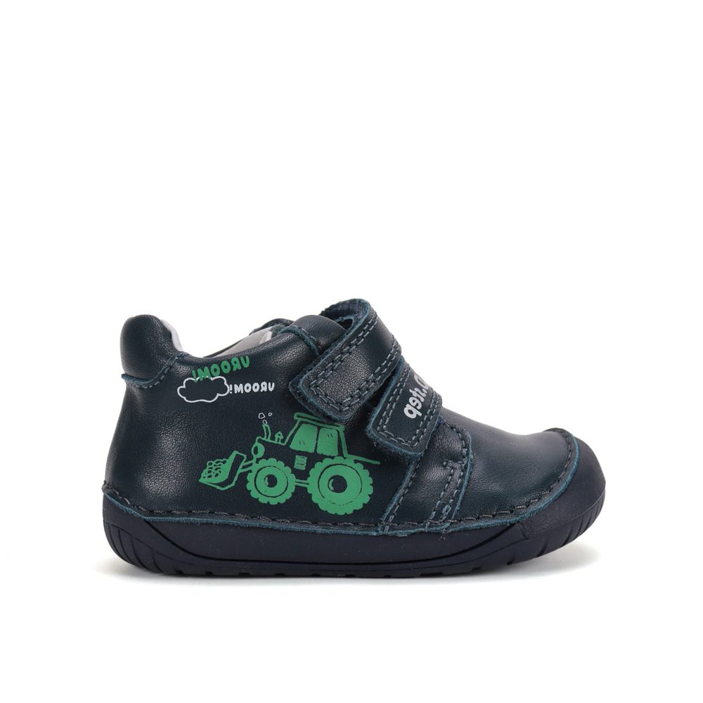 Dětské barefoot celoroční boty D.D.STEP S070-62964A tmavě modré traktor - 24