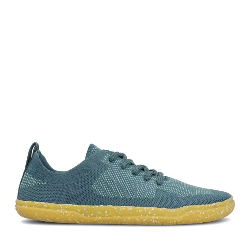 Levně Barefoot Tenisky GROUNDIES® Active Knit Petrolejově Zelené