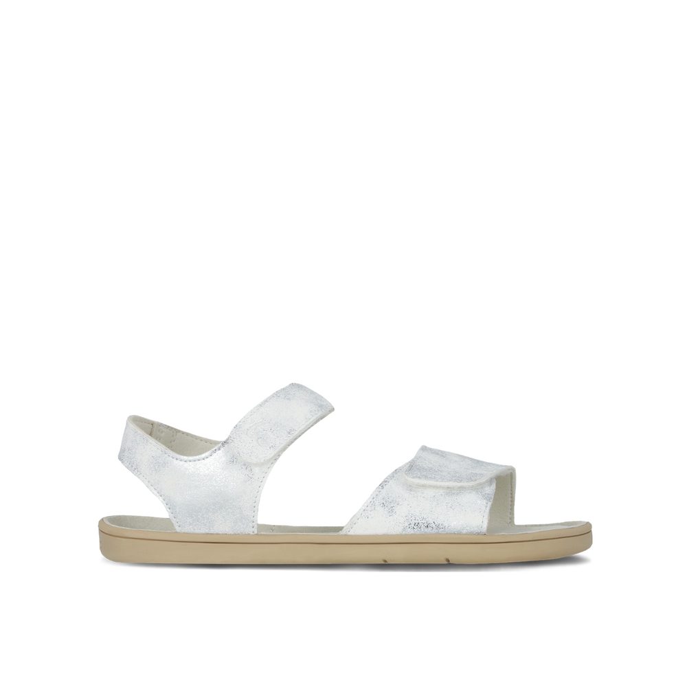 Dětské barefoot sandály BE LENKA Miami Kids třpytivě bílá Velikost: 28