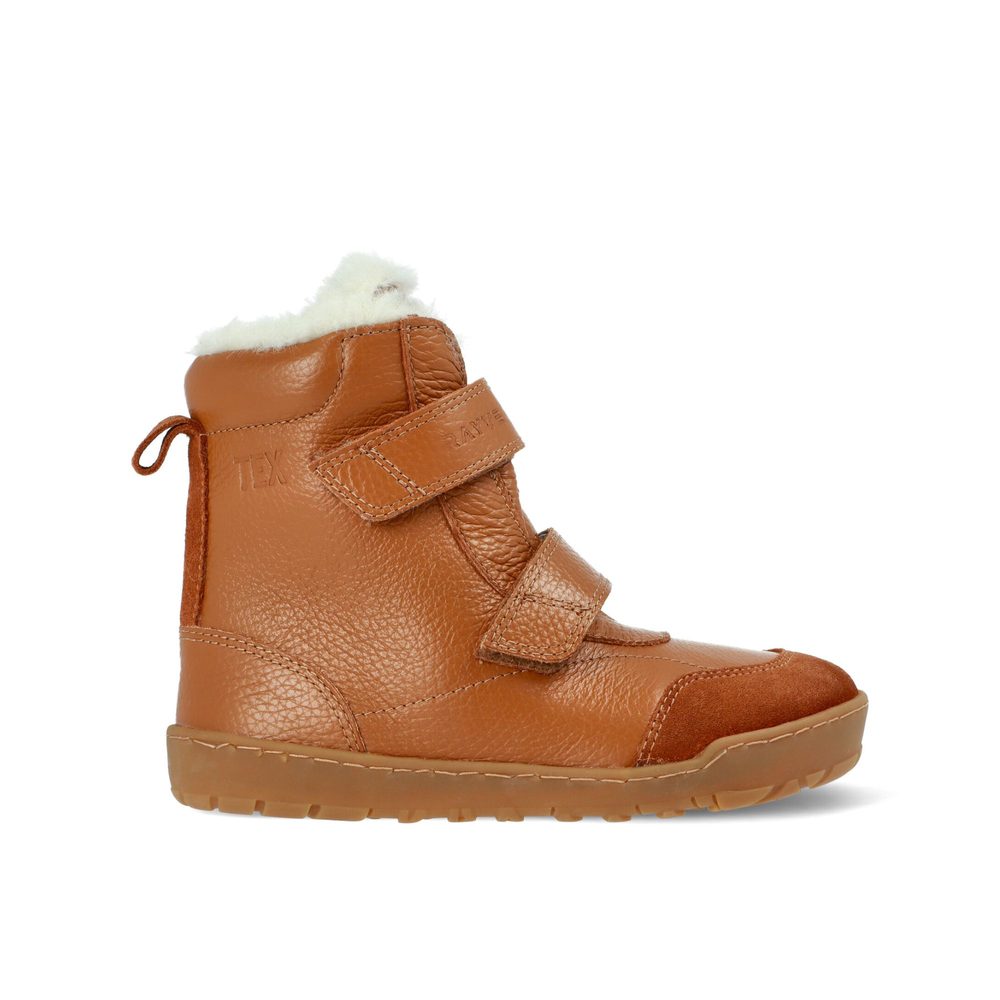 Dětské Barefoot zimní zateplené boty RAYVE LAHTI hnědé koňakové - 23