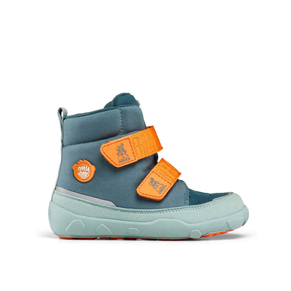 Dětské Barefoot Zimní boty AFFENZAHN MIDBOOT VEGAN COMFY BUNNY zelené - 32