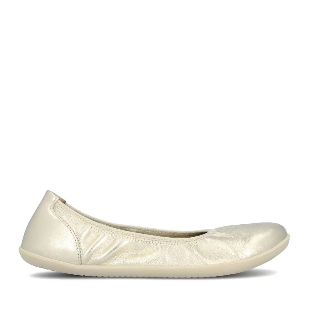 Levně Dámské Barefoot Baleríny GROUNDIES Lily 3.0 metalické champagne
