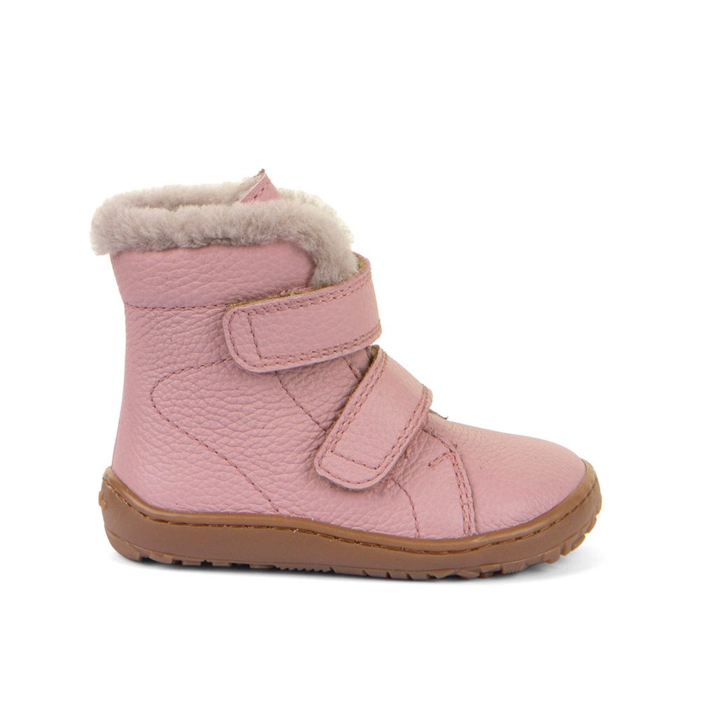 Dětské Barefoot Zimní boty FRODDO KOTNÍKOVÉ ZIMNÍ FURRY BOOT růžové - 24