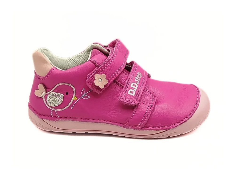 Dětské barefoot tenisky D.D.STEP S070-61646B Hot Pink růžové ptáček - 24