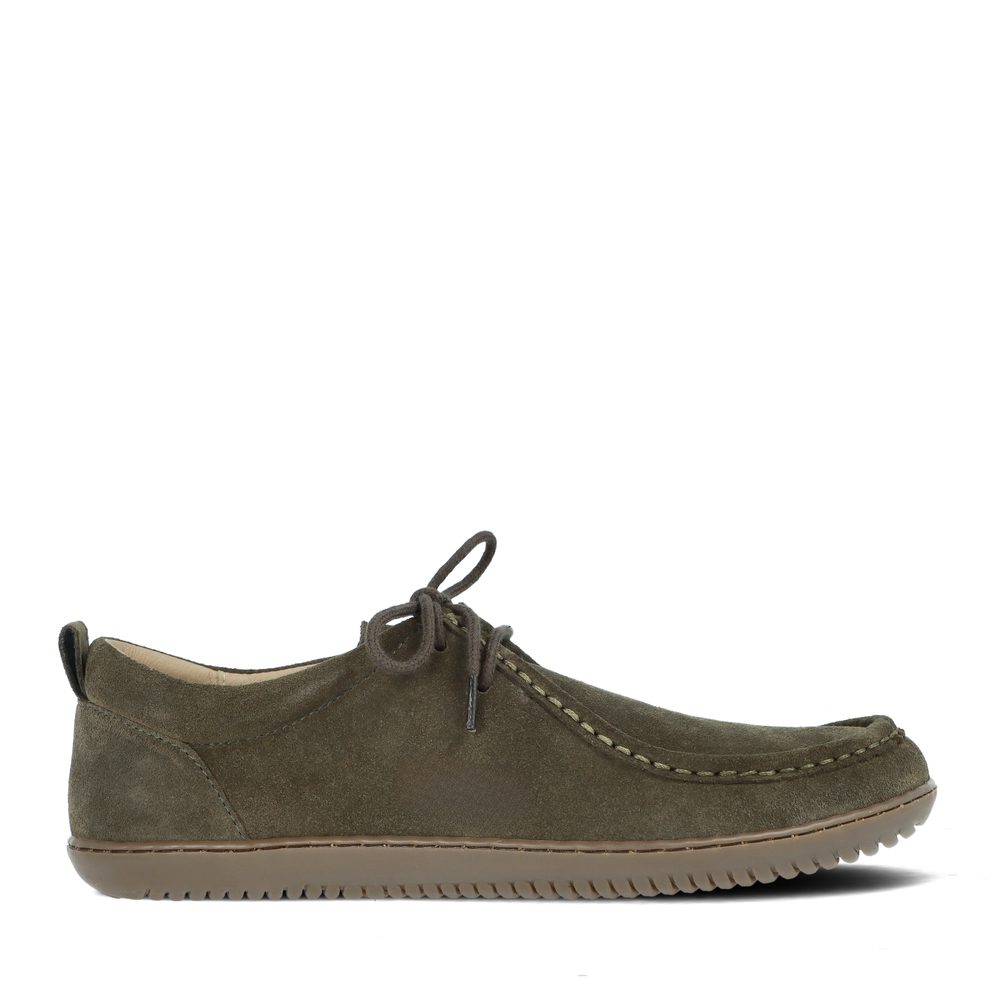 Levně Barefoot Mokasíny GROUNDIES Cricket khaki