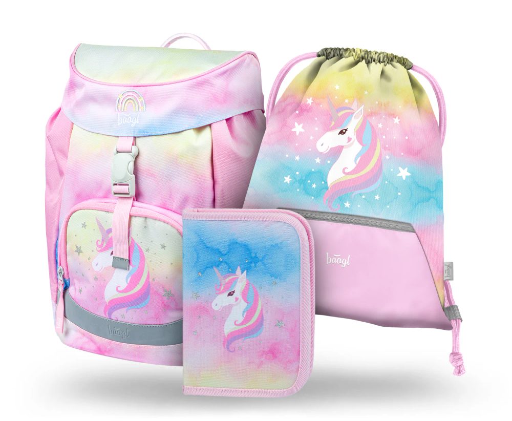 ŠKOLNÍ SET BAAGL Airy Rainbow Unicorn