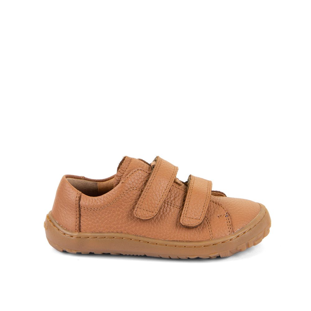 Dětské Barefoot Tenisky FRODDO BAZE LEATHER D-VELCRO koňakové - 32
