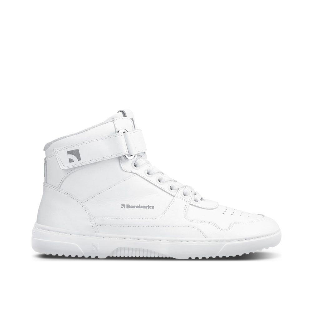 Barefoot tenisky Barebarics Zing - High Top - All White - Leather - 44