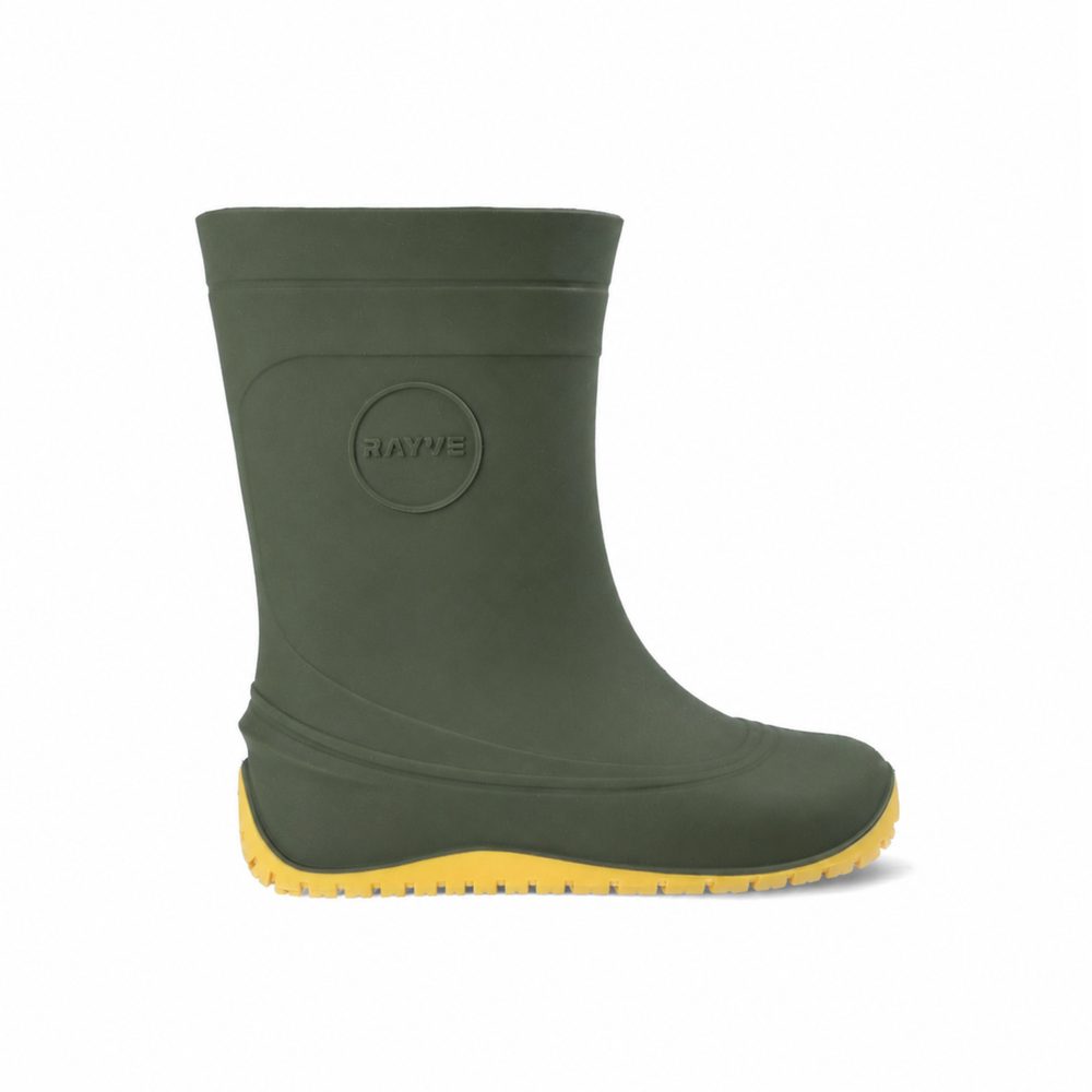 Dětské Barefoot Holínky RAYVE MONSOON army green/yellow - 22