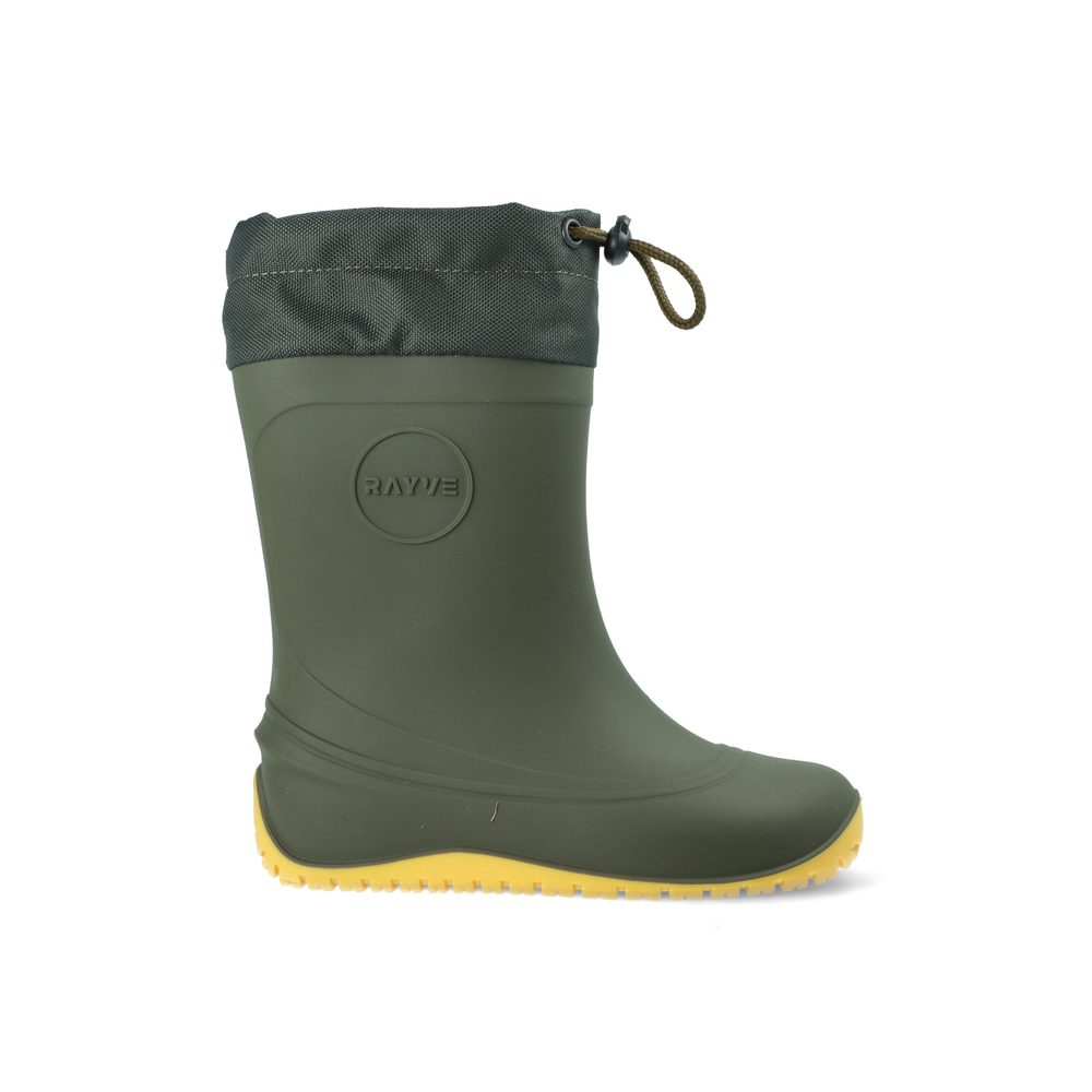 Dětské Barefoot Holínky RAYVE MONSOON COVER army green/yellow - 31