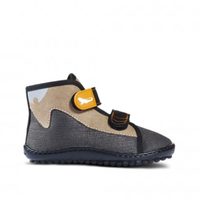 Levně Dětské Barefoot Celoroční boty LEGUANO LEGUANITO SCIPPO ZIP lesní