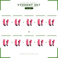 DĚTSKÉ NABOSO BAREFOOT BAMBUSOVÉ PONOŽKY Růžové VÝHODNÝ SET 10 KUSŮ