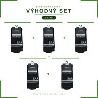 Levně RAYVE BAREFOOT BAVLNĚNÉ PONOŽKY Černé VÝHODNÝ SET 5 KUSŮ