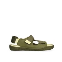 Dětské Barefoot sandály GROUNDIES Twig khaki žluté - 32