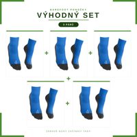 DĚTSKÉ NABOSO BAREFOOT PONOŽKY BAMBUS Modré VÝHODNÝ SET 5 KUSŮ
