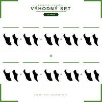 NABOSO BAMBUSOVÉ BAREFOOT PONOŽKY NEVIDITELNÉ Černé VÝHODNÝ SET 10 KUSŮ