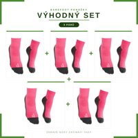 DĚTSKÉ NABOSO BAREFOOT BAMBUSOVÉ PONOŽKY Růžové VÝHODNÝ SET 5 KUSŮ